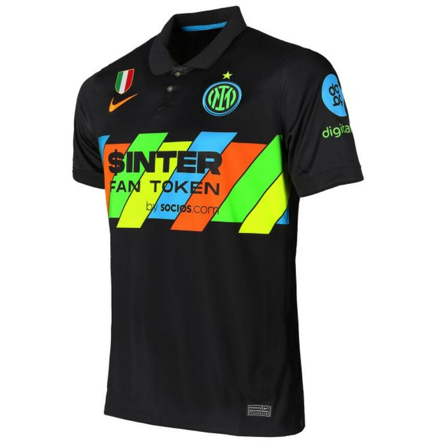 2021/22 Inter Milan Third Away Black Soccer Jersey Shirt